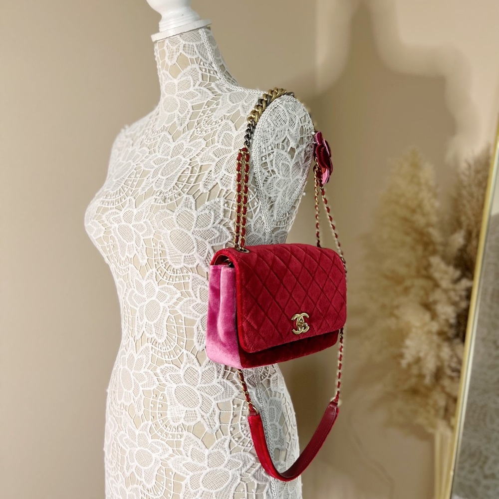 100% Authentic Chanel Velvet Bag